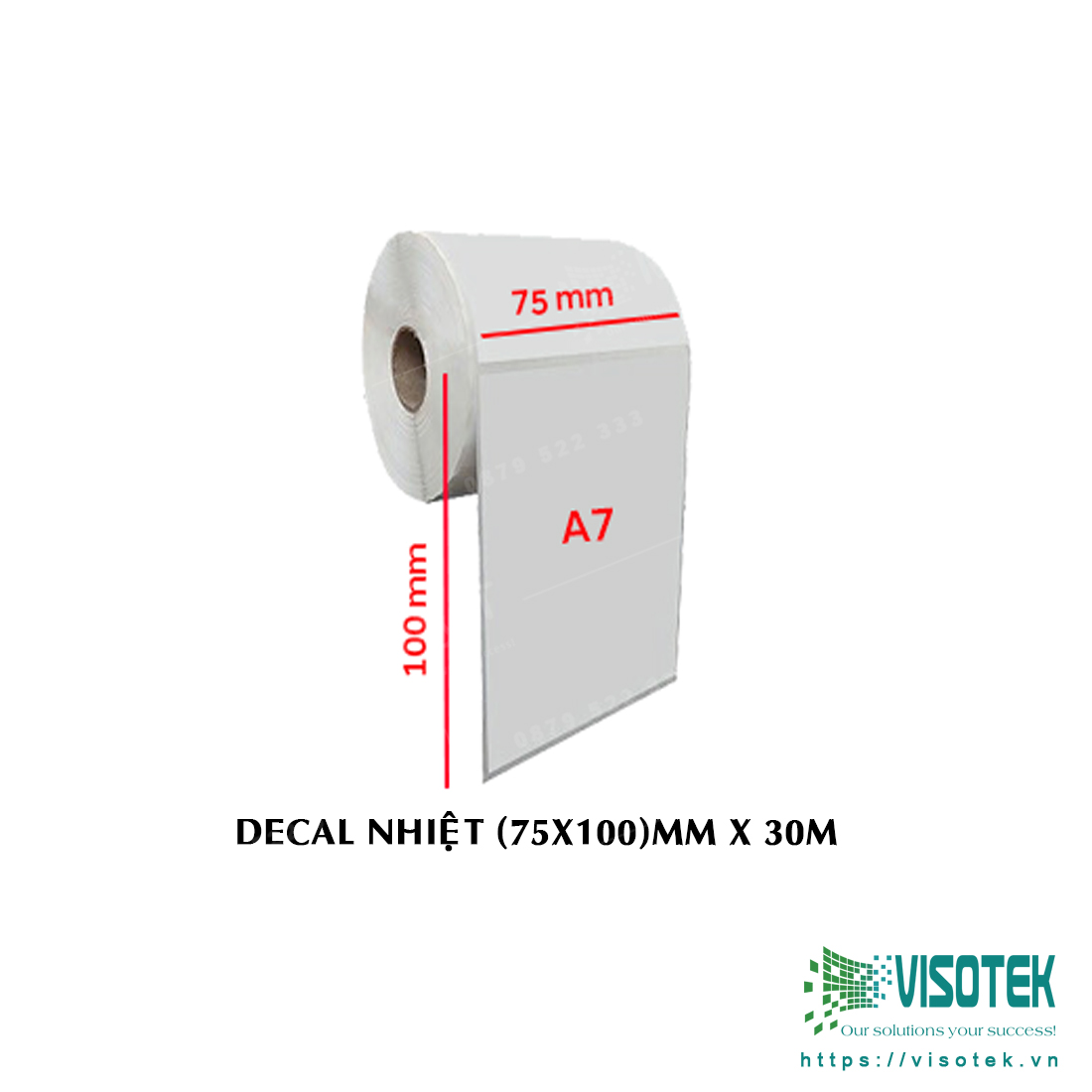 Decal nhiệt (75×100)mm cuộn 30m